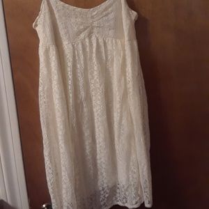 Cute white lace sundress with straps
